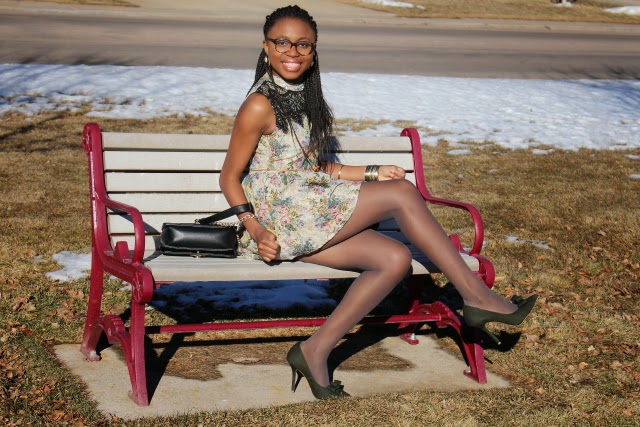 Vintage inspired full flare jacquard dress worn with a pair of modern trendy bow stiletto heels.