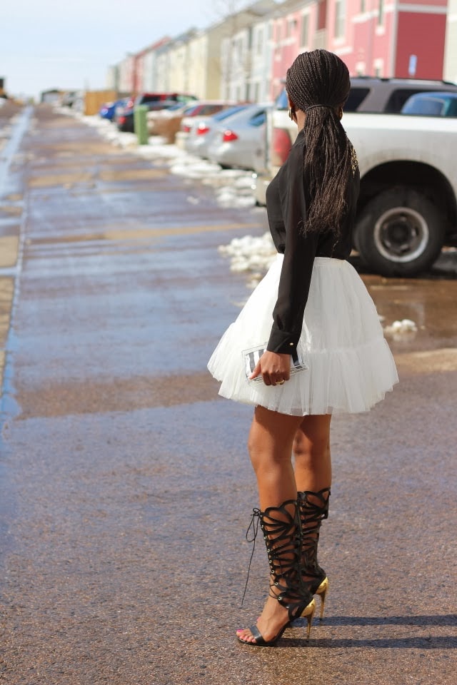 Royal Tutuness: Gladiator Sandals + Full Skirt