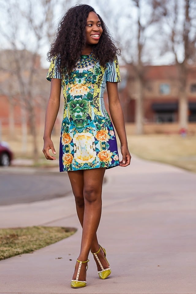 In-Printed: Floral Dress + Lime Details