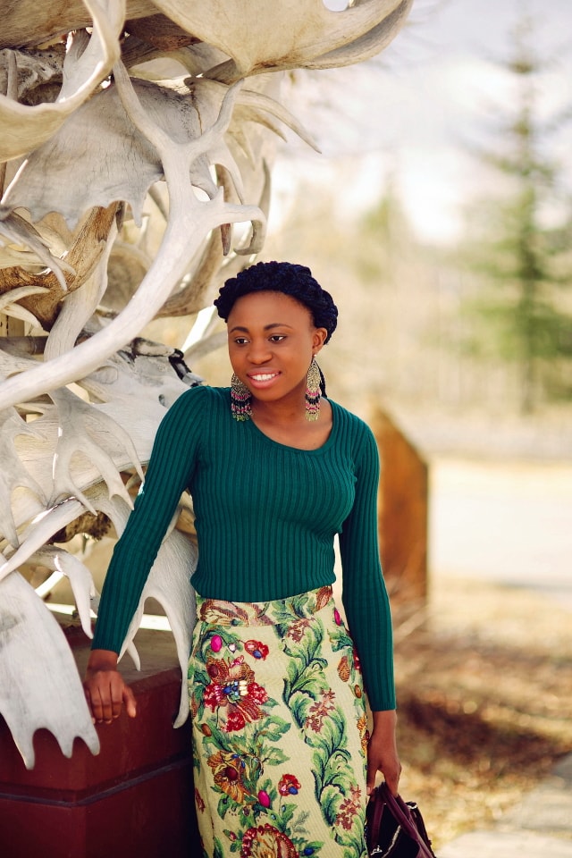Tapestry beaded embellished skirt