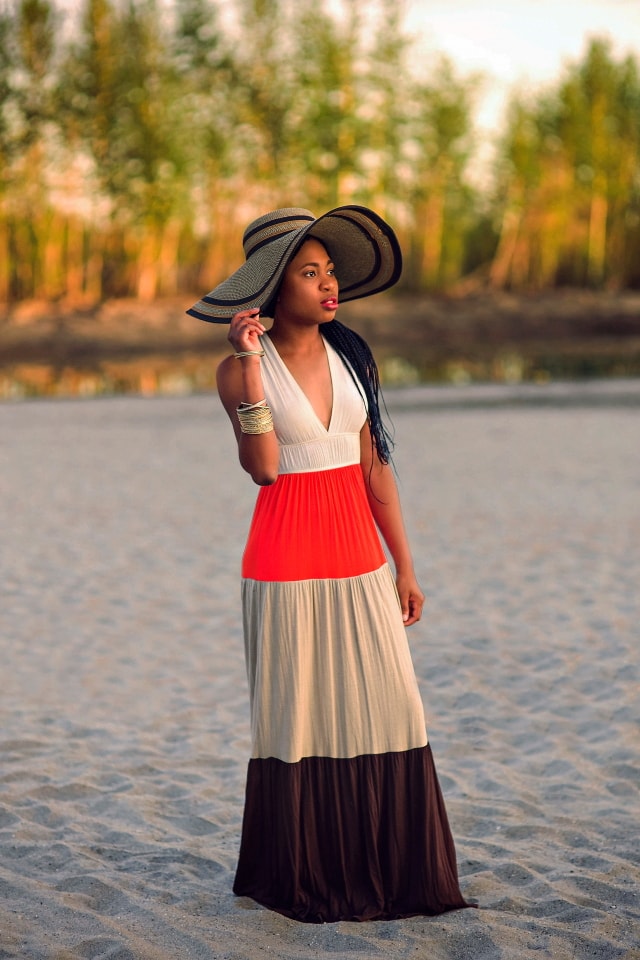 Maxi Weather: Floppy hat + Maxi dress