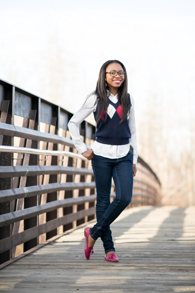 Fully Vested: Tassel flats + Sweater vest