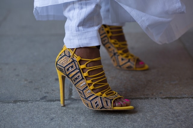 This ShoeDazzle lace-up open-toe sandals is everything and then some! This heels is too cute!