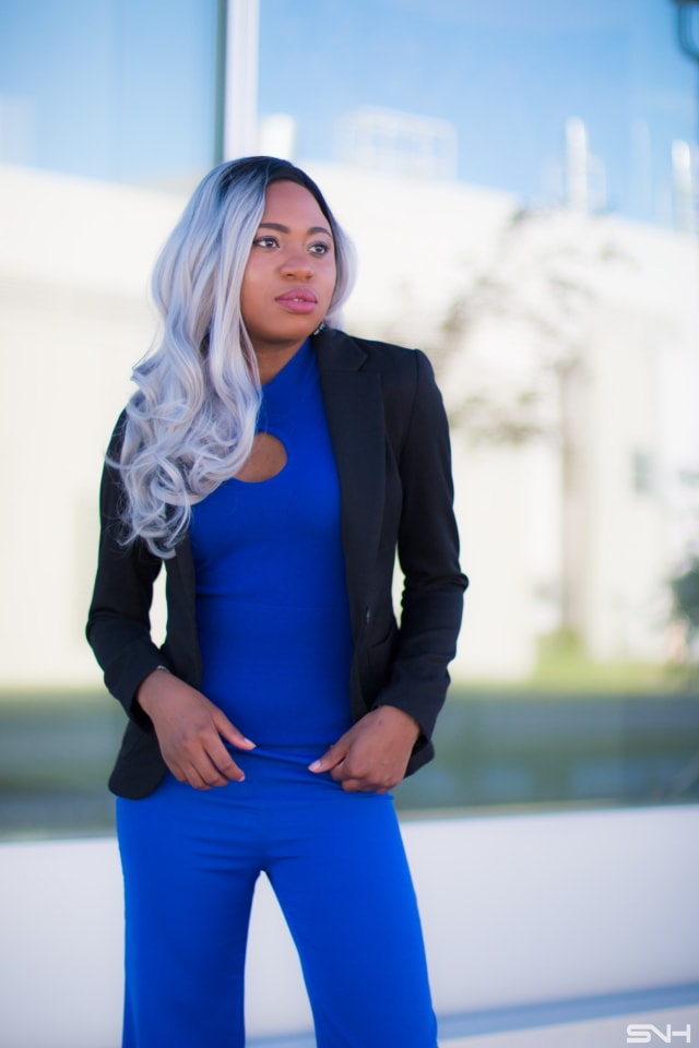 Black and Blue Blazer Outfit