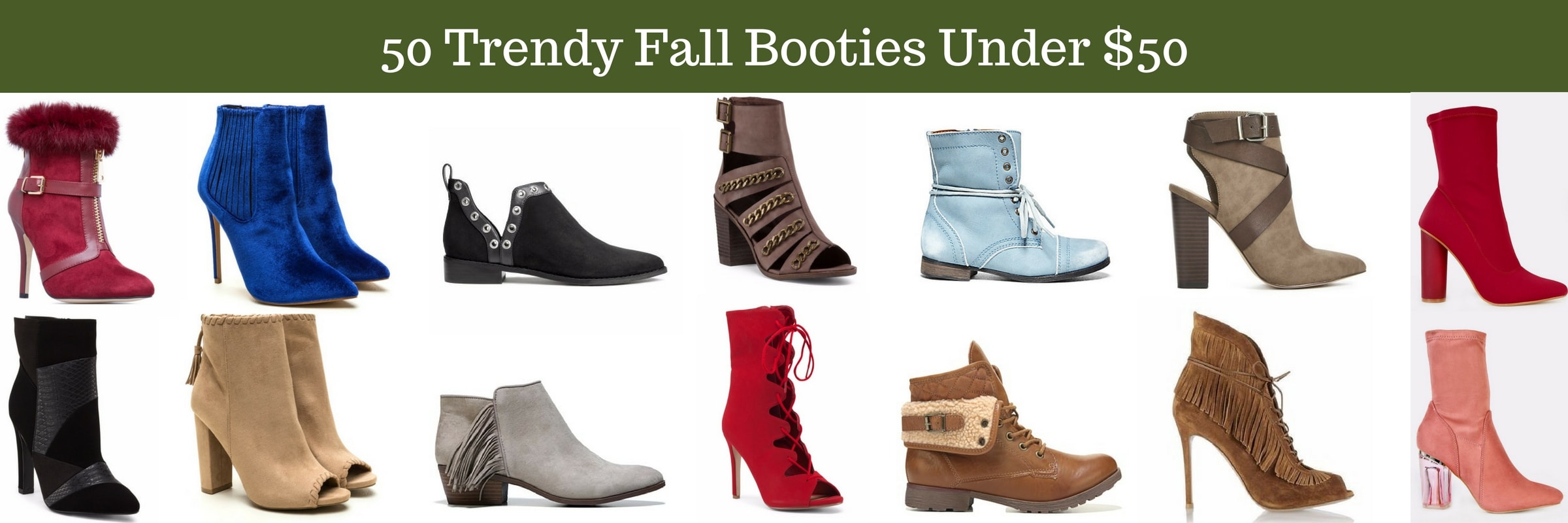 50 Trendy Fall Booties under $50 | Searching for cute, trendy and affordable ankle booties for fall? Find the most stylish fall boots from cutout booties and tie-up booties, to classic stacked heels bootie, Western boots, and wedges from some of the best known fast fashion brands. All of these amazing styles in one place (+ where to get them). Click to see all!