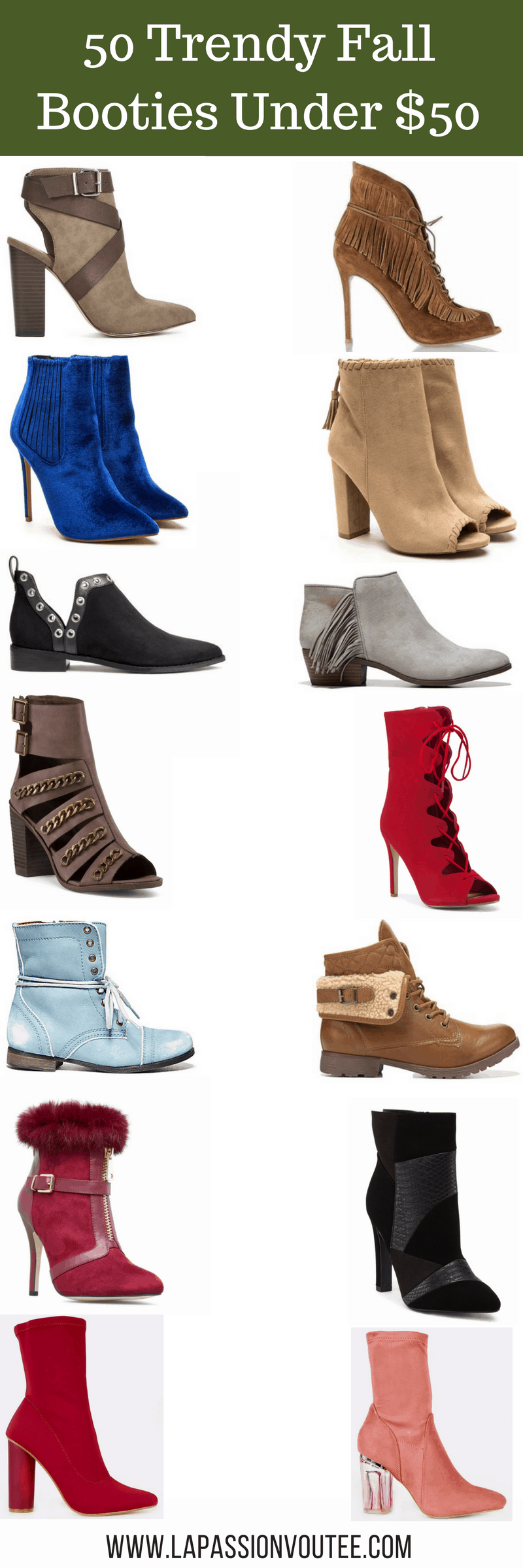 50 Trendy Fall Booties under $50 | Searching for cute, trendy and affordable ankle booties for fall? Find the most stylish fall boots from cutout booties and tie-up booties, to classic stacked heels bootie, Western boots, and wedges from some of the best known fast fashion brands. All of these amazing styles in one place (+ where to get them). Click to see all!