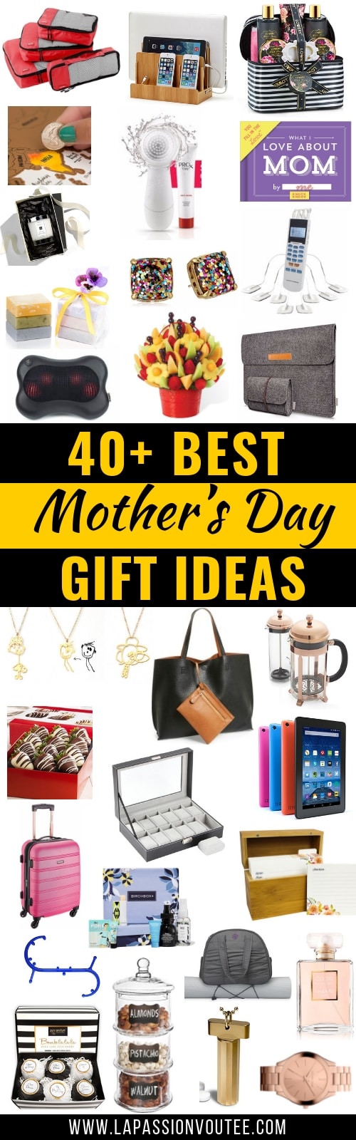 An epic roundup of the best Mother's Day gifts ideas from kids that you don't have to make. These gifts ideas for women are thoughtful and unique. They are great presents from adults that mom's would love. All about gifts for her, gift ideas for her, motherhood. #mothersday #giftideas #giftguide #giftforher #giftformom