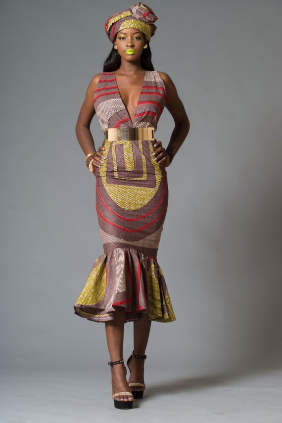 fitted african print dresses