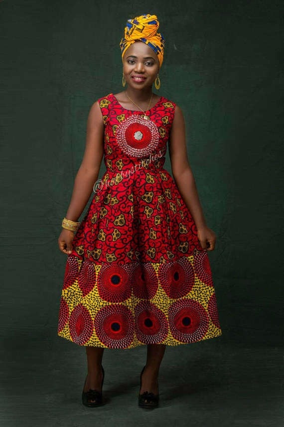 fit and flare ankara dresses