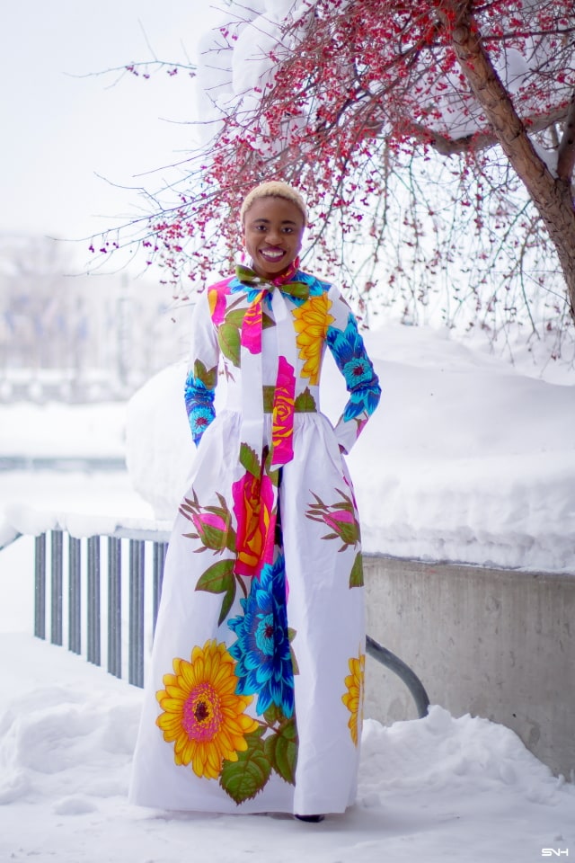 african pride maxi dress