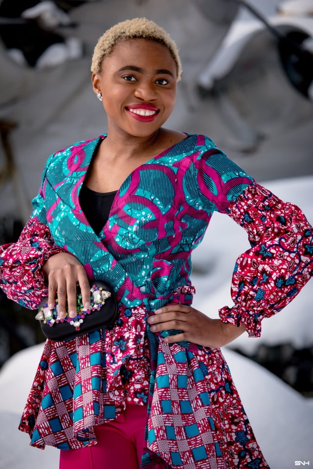 ankara peplum blouse