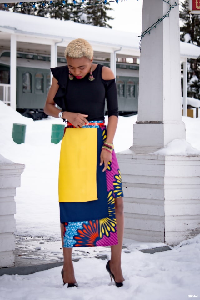 Louisa slays again in this asymmetrical African print layered skirt! Ankara fashion is becoming a frequent appearance in mainstream fashion. And contemporary pieces like this skirt make it easy to wear afrocentric pieces that are stylish and modern. You can wear this skirt to a variety of occasions. Love me some #nigerianfashion #kente #ankara #africanprint