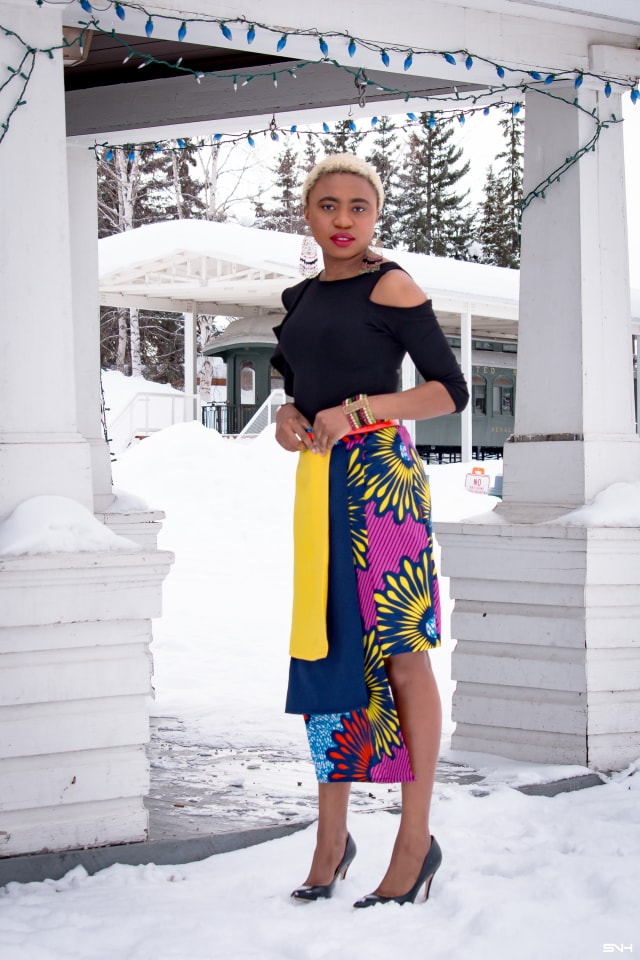 Louisa slays again in this asymmetrical African print layered skirt! Ankara fashion is becoming a frequent appearance in mainstream fashion. And contemporary pieces like this skirt make it easy to wear afrocentric pieces that are stylish and modern. You can wear this skirt to a variety of occasions. Love me some #nigerianfashion #kente #ankara #africanprint