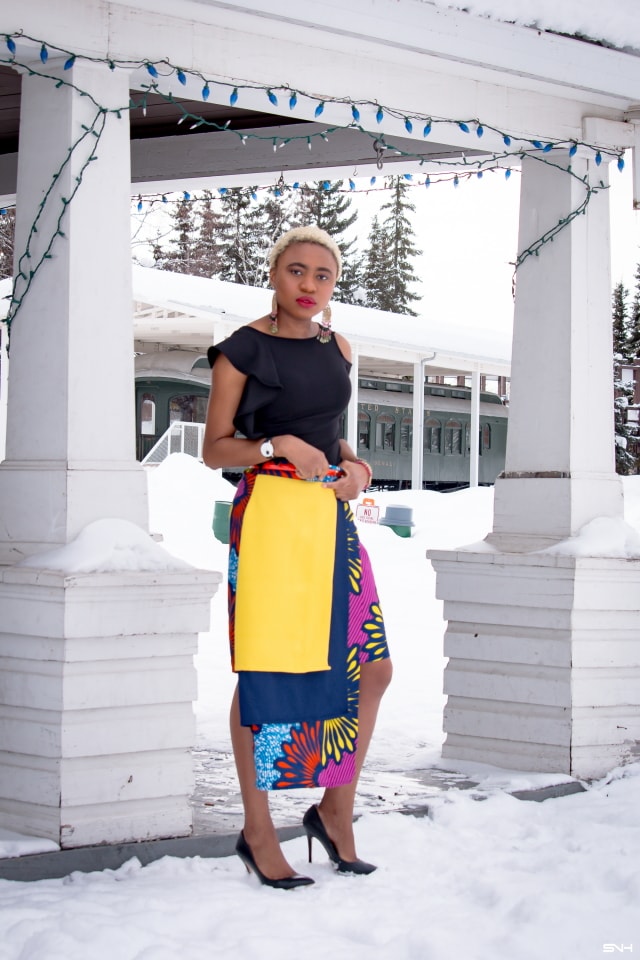 Louisa slays again in this asymmetrical African print layered skirt! Ankara fashion is becoming a frequent appearance in mainstream fashion. And contemporary pieces like this skirt make it easy to wear afrocentric pieces that are stylish and modern. You can wear this skirt to a variety of occasions. Love me some #nigerianfashion #kente #ankara #africanprint