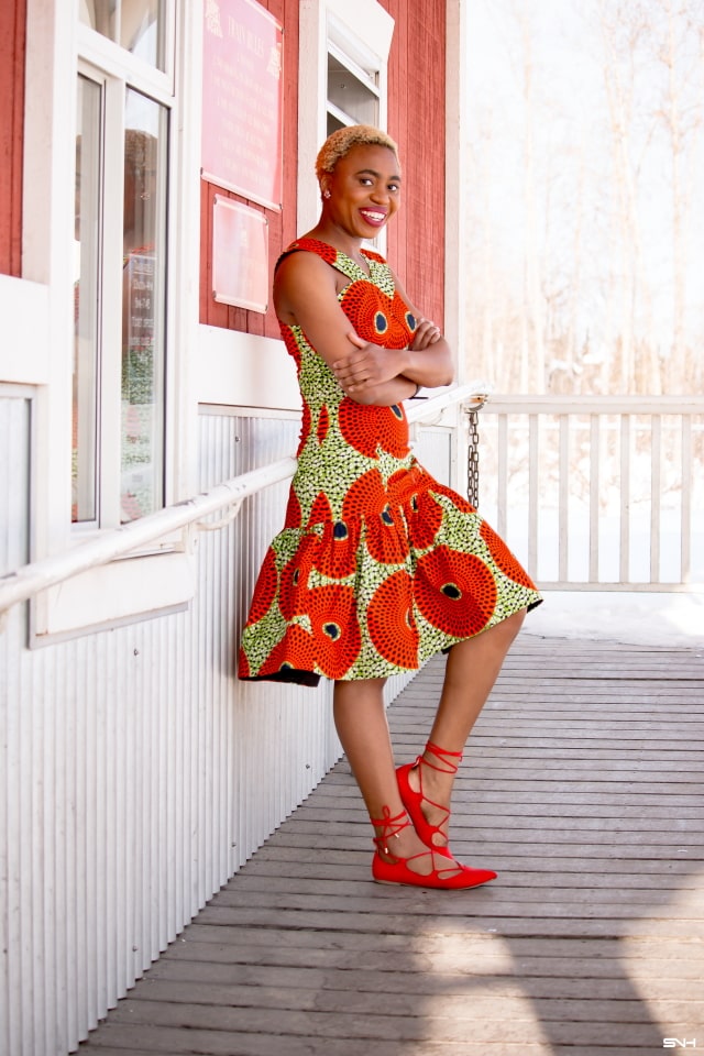 Day 19: African Print Summer Dress + Lace-up Flats