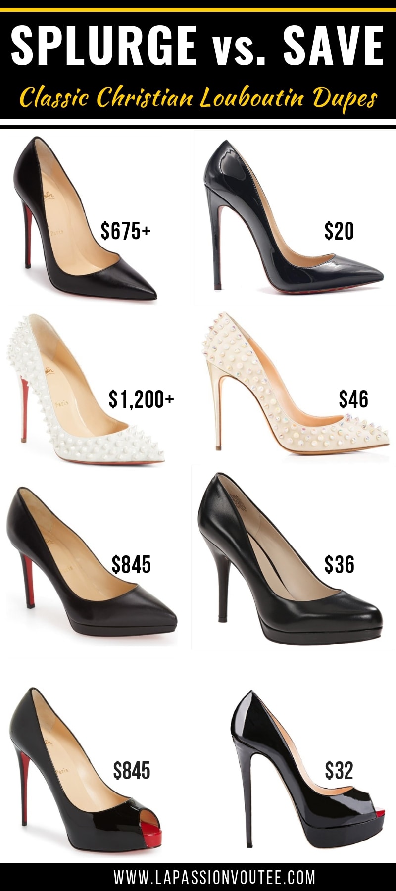 15+ Cheap Christian Louboutin Dupes | Splurge vs Save on Red Bottoms