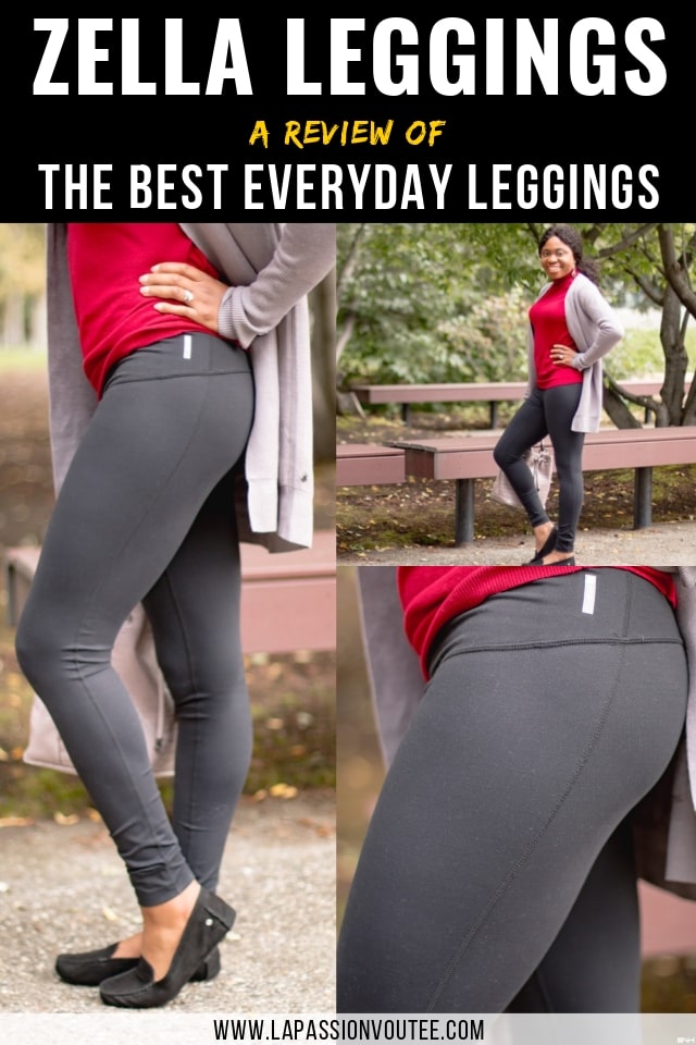 Zella Leggings - A review of the best everyday leggings. Finally a pair of leggings that LIVES up to its promises. Zella Live In High Waist Leggings is the perfect comfortable, moisture-wicking, tummy-control, and opaque legging that does not break the bank. It’s so versatile that you can wear it to work, to run errands and doubles up as the ultimate travel wear. Here’s my review about what I like and dislike about this legging. This look is all about pink sweaters, Zella leggings, Alaska blogger, New Jersey fashion blogger, and black leggings.