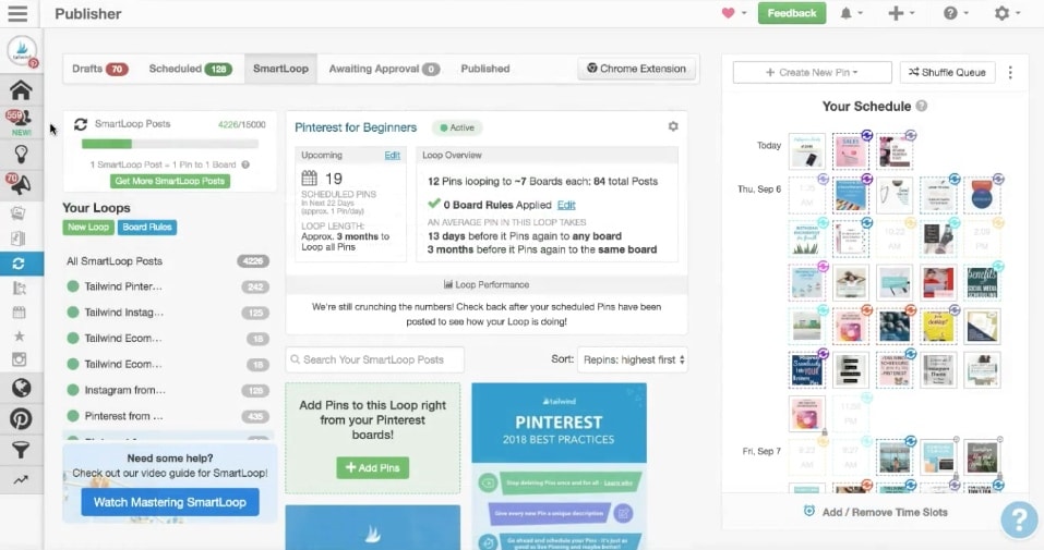 Here's EXACTLY how to use the new Tailwind SmartLoop to automate your Pinterest strategy so your best content are pinned automatically in a loop.