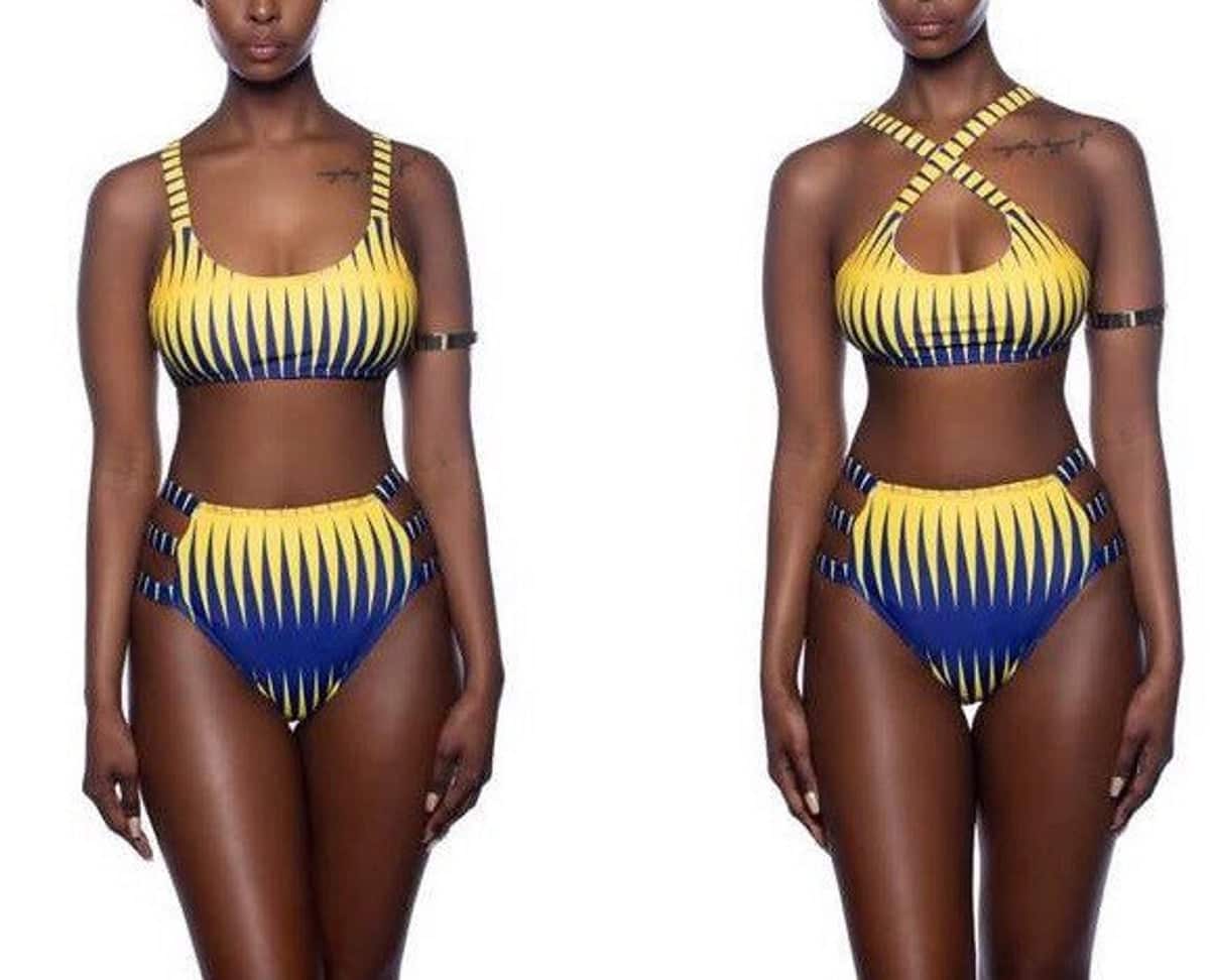 African Print Galore Africa Print Swimsuit:Bikini Two-piece Ankara:Kente: Dashiki 1200