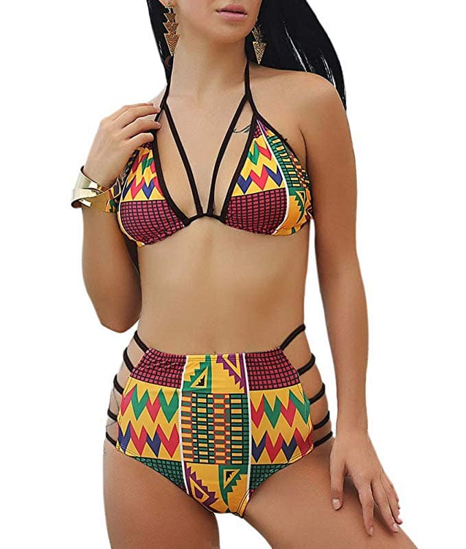 african print swimwear