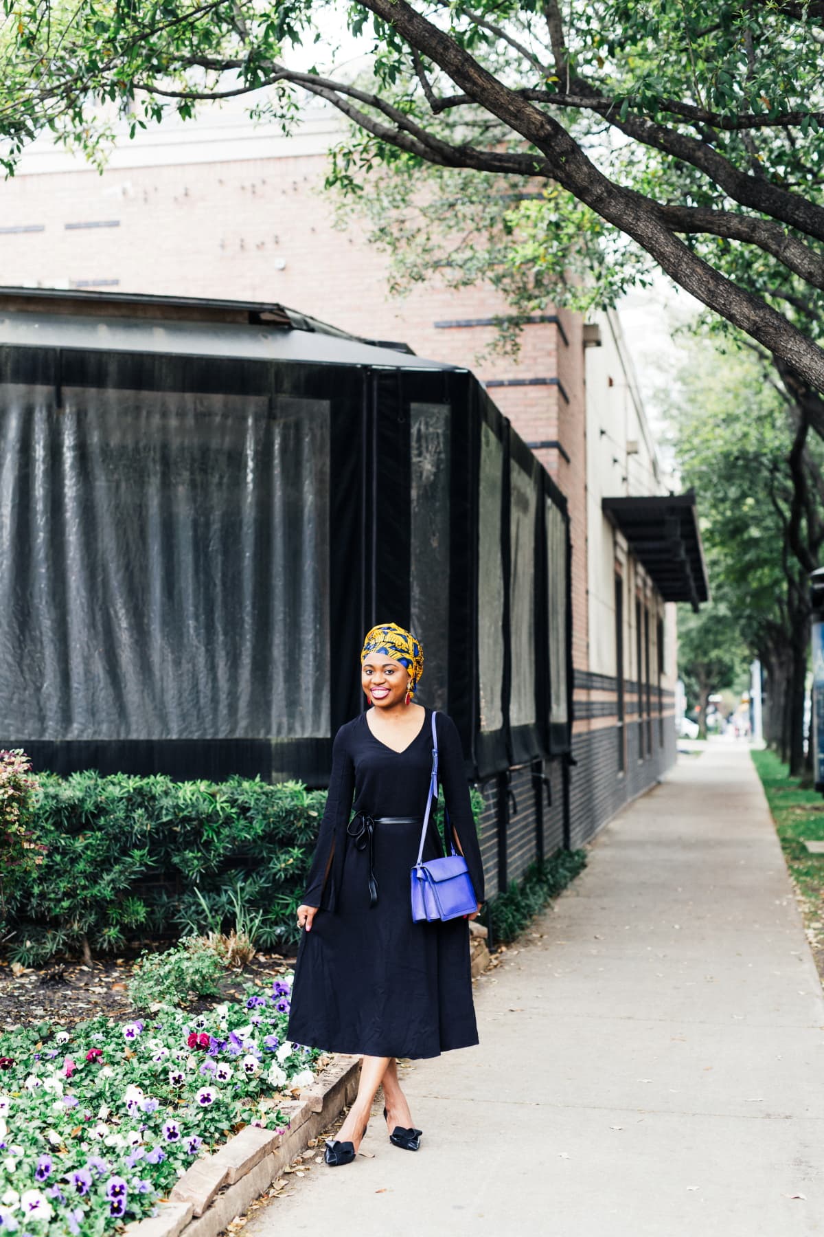 Black midi dress