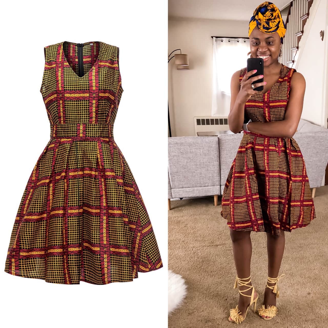 This is the best African print fashion haul yet. These are the most affordable wax print clothes you’ll find online. The price will shock you. Keep reading to find out how you can score authentic ankara clothes for less and which pieces to absolutely avoid. This review post features a midi dress, a bow tie blouse, a two-piece ankara pantsuit, and more!