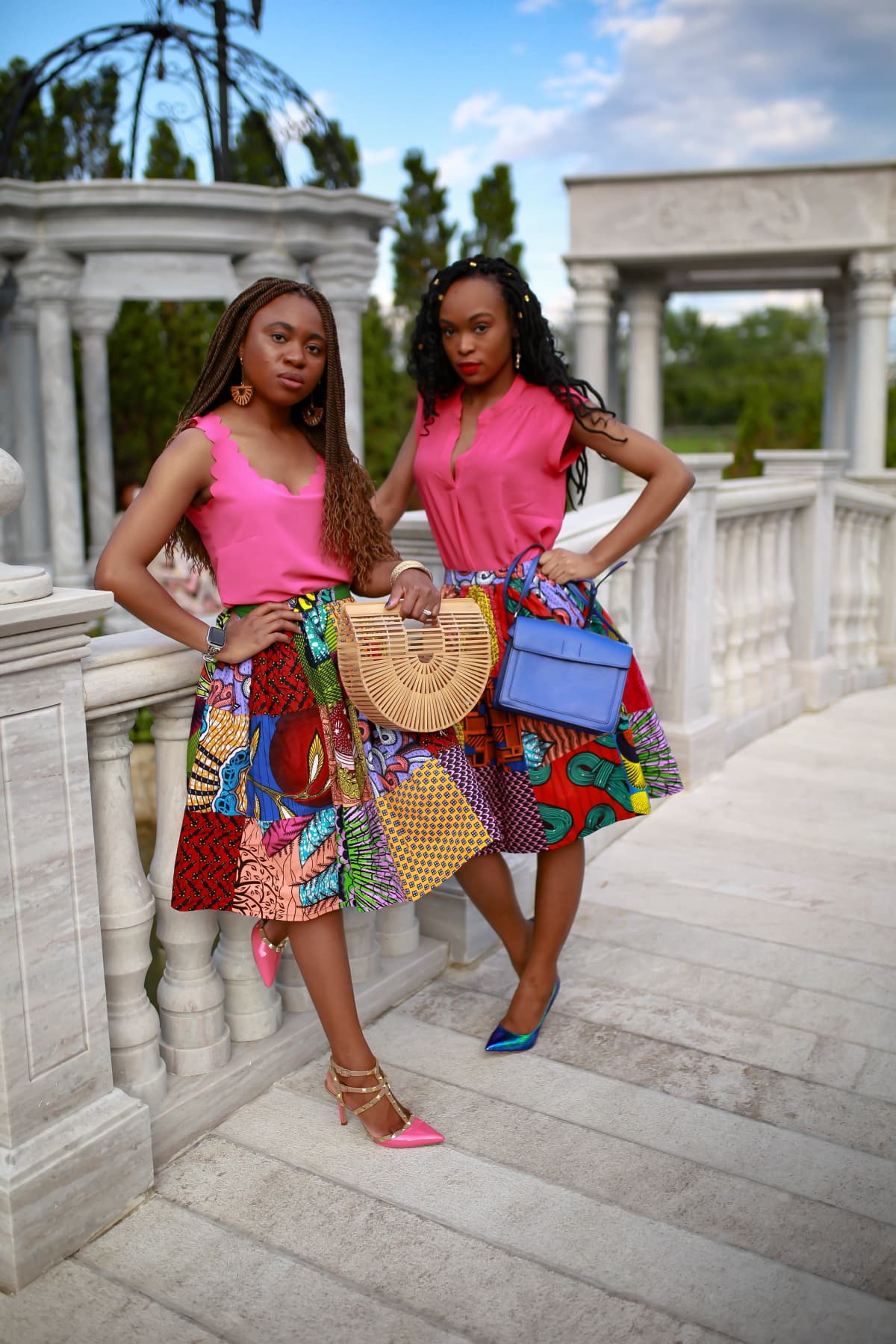 Genuine African Midi Skirt: The Cutest Ankara Skirt and Blouse outfit