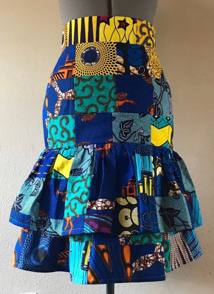 flared chitenge skirts