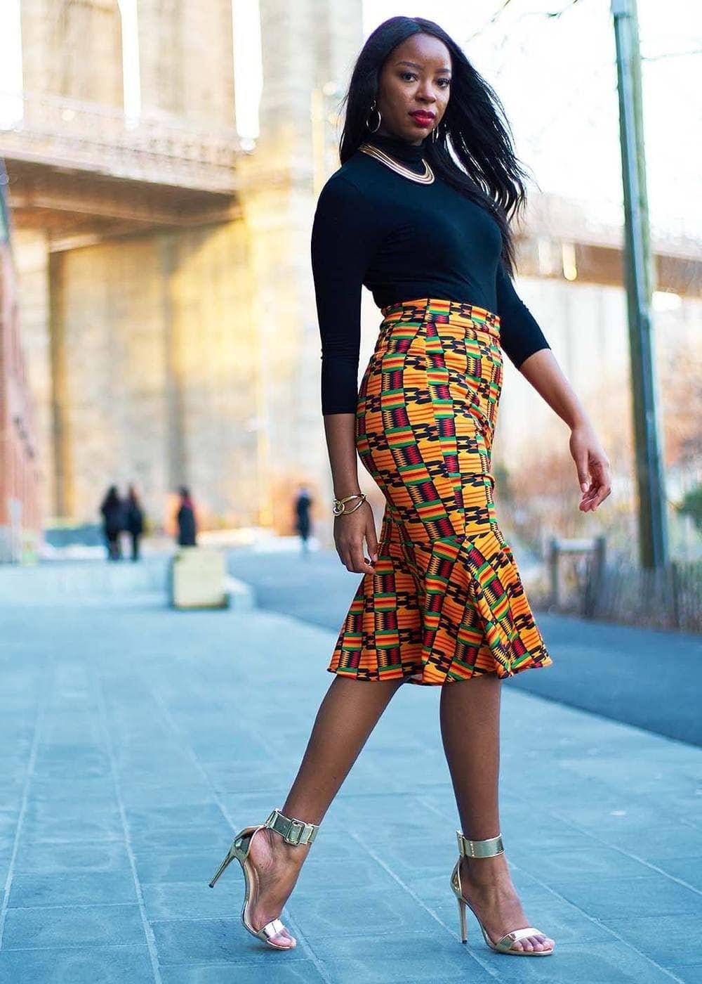 high waist chitenge skirts