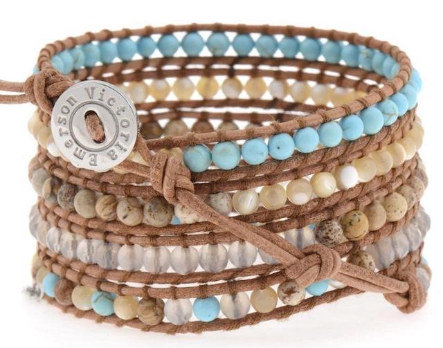 Turquoise Shell 5 Wrap Bracelet 9