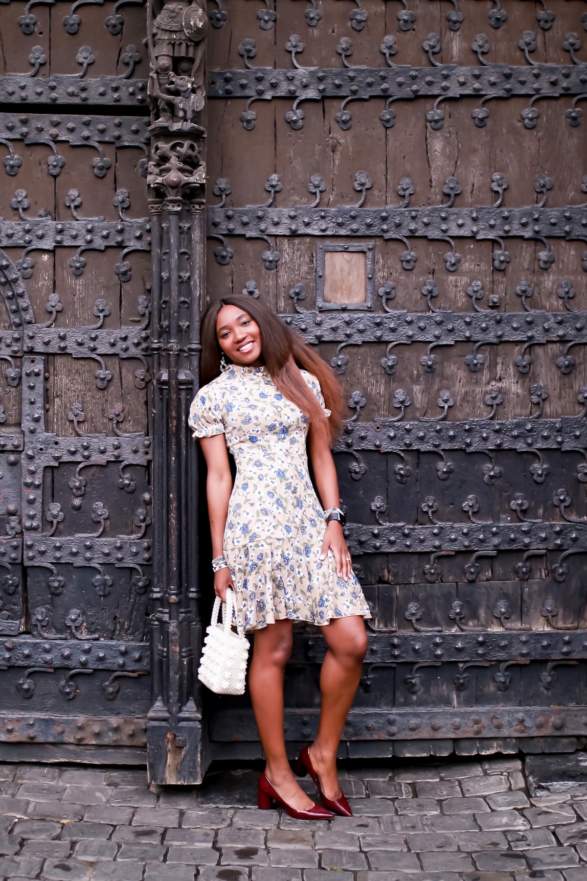 Summer outfit with Victoria Emerson bracelets with floral dress