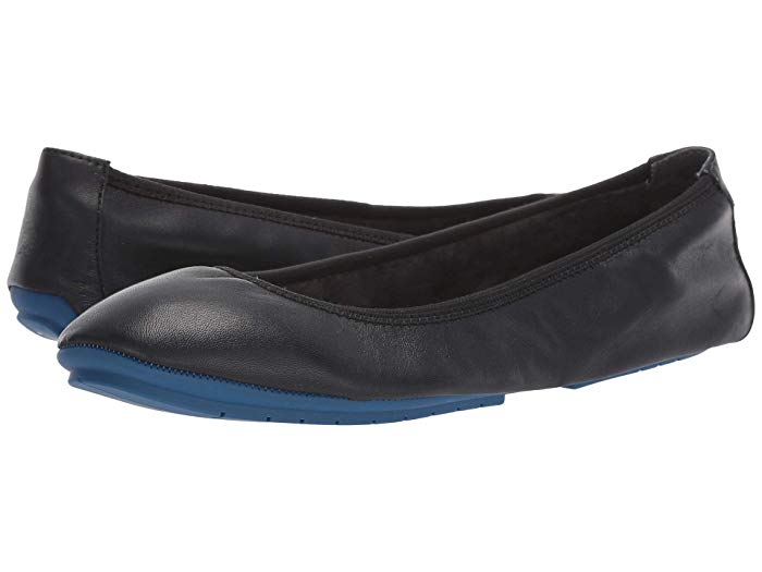 ballet flats with teal bottom