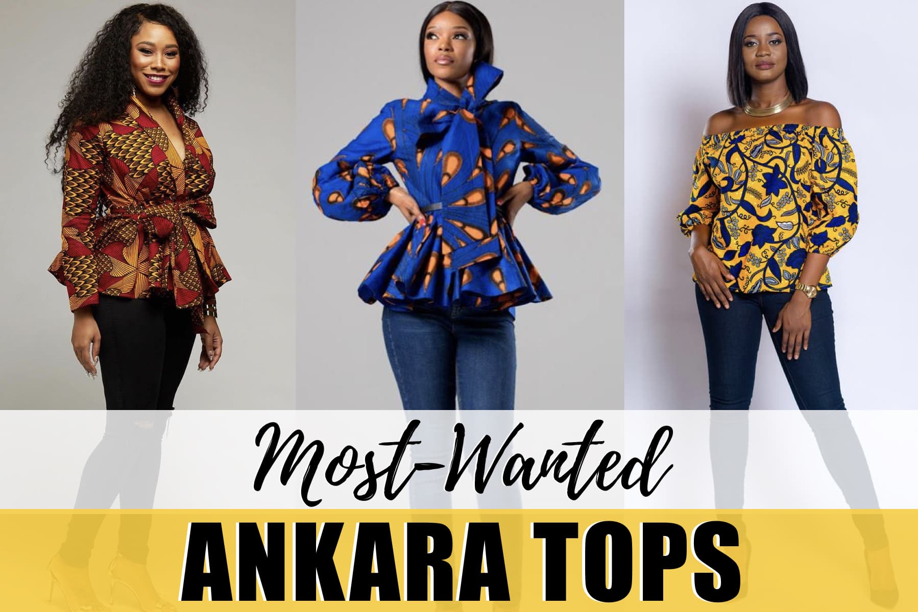 latest ankara tops on jeans 2019