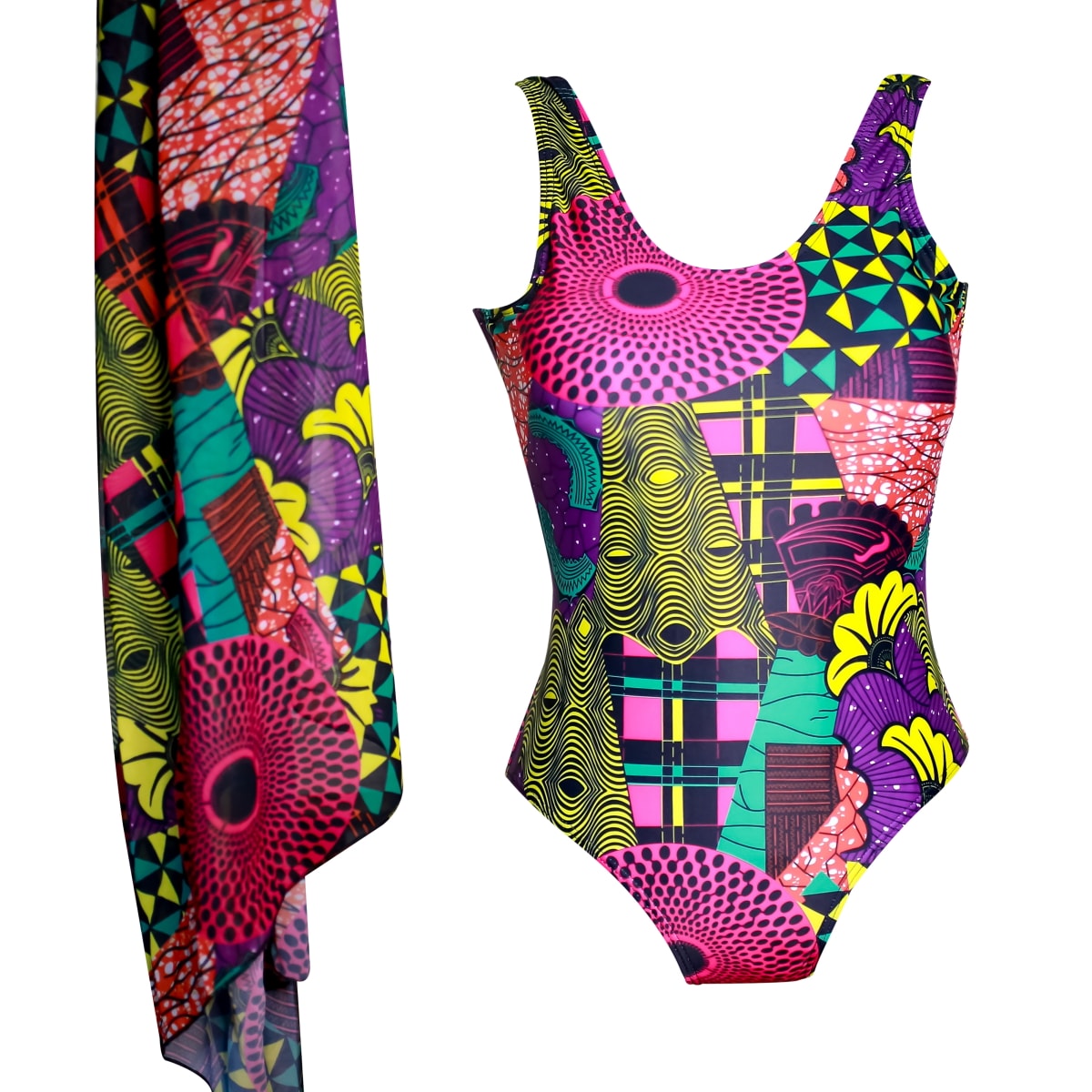 Fulani African Print Swimwear Set