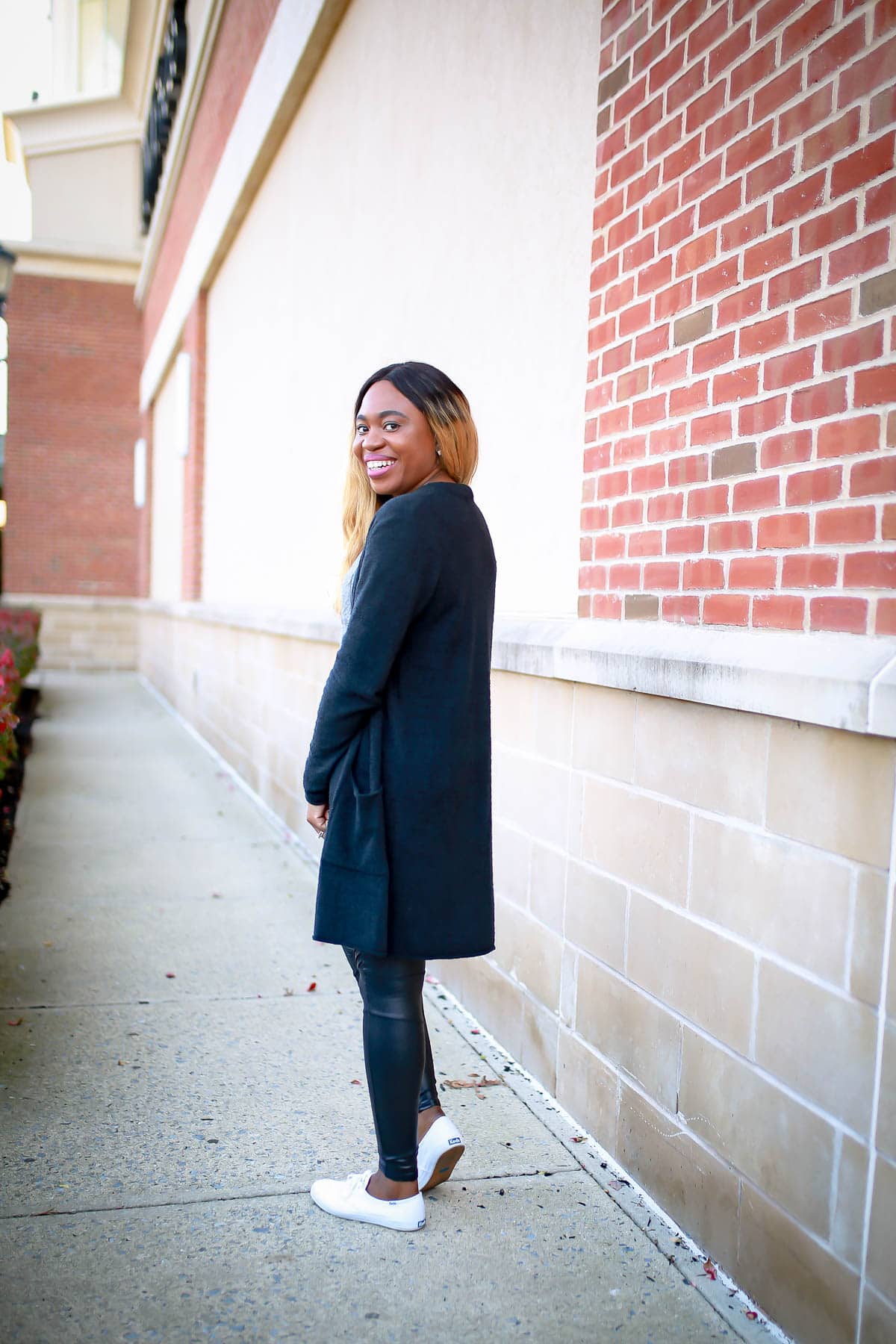 Spanx moto leggings outfit | Sharing a simple biker-chic way to style the Spanx Faux Leather Moto Leggings on the blog with Nordstrom. Why everyone is raving about this luxury leggings and if this leggings truly lives up to its name as a Spanx bestseller.