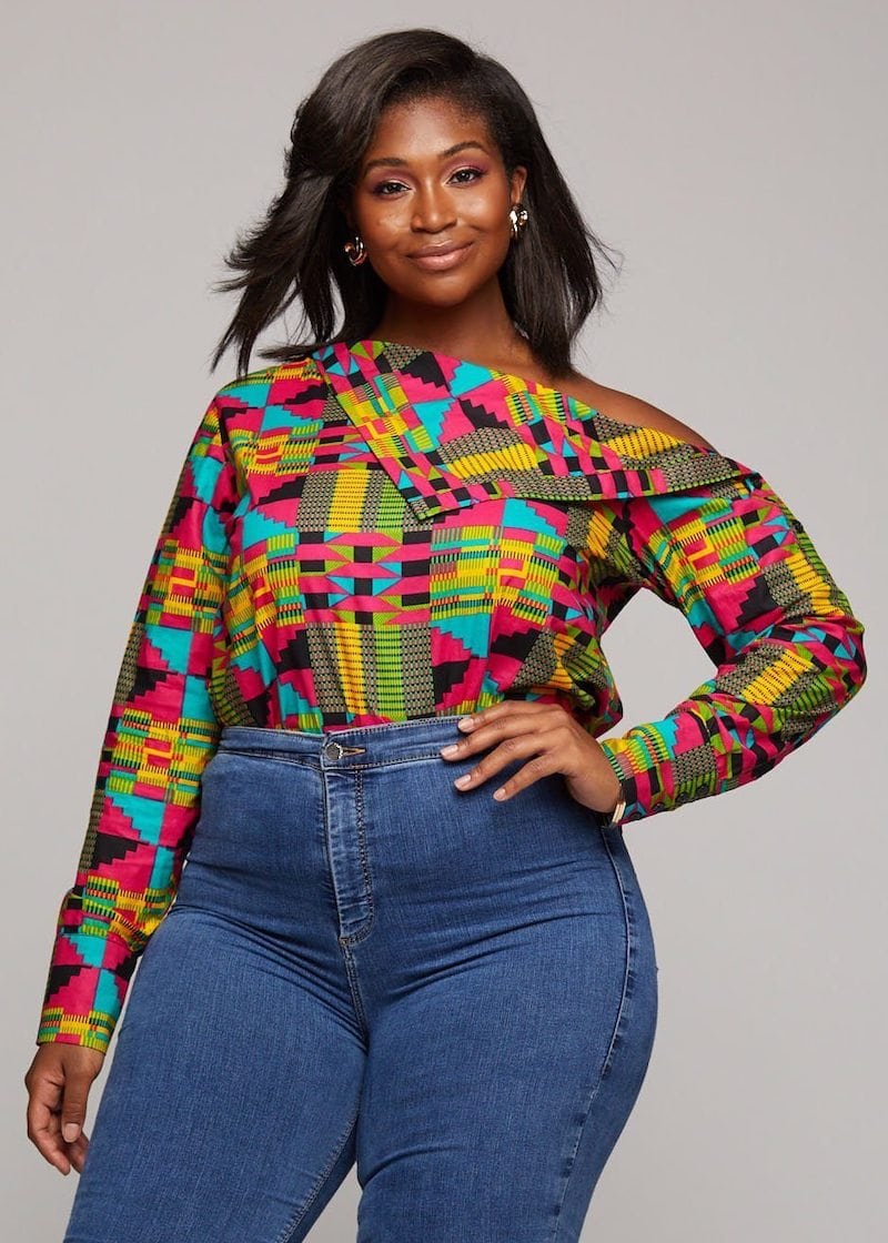latest ankara tops on jeans 2018