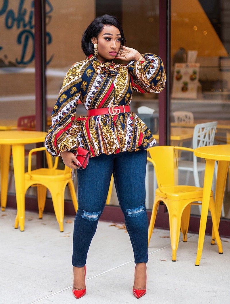 ankara peplum top styles