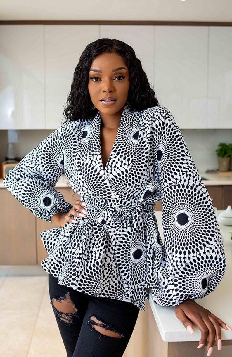 ankara wrap top styles