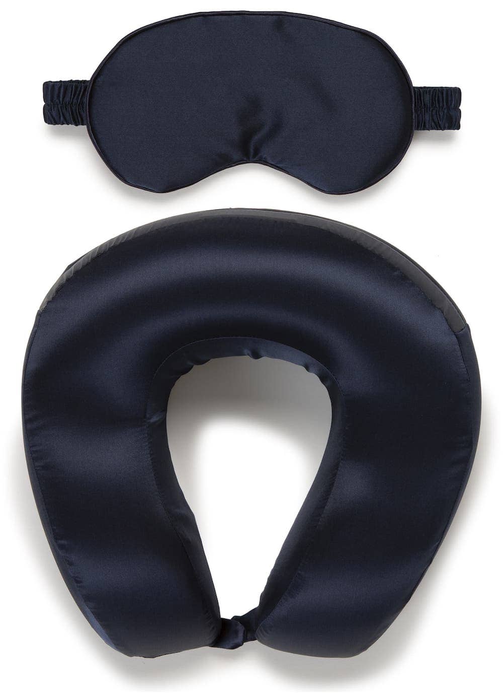 Under $100 white elephant gift ideas. Calpak Silk Travel Neck Pillow & Eye Mask Set