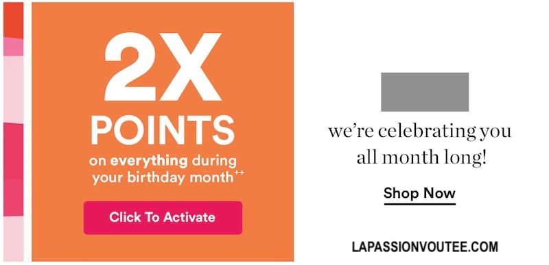 Ulta 2X Points Birthday Month Offer