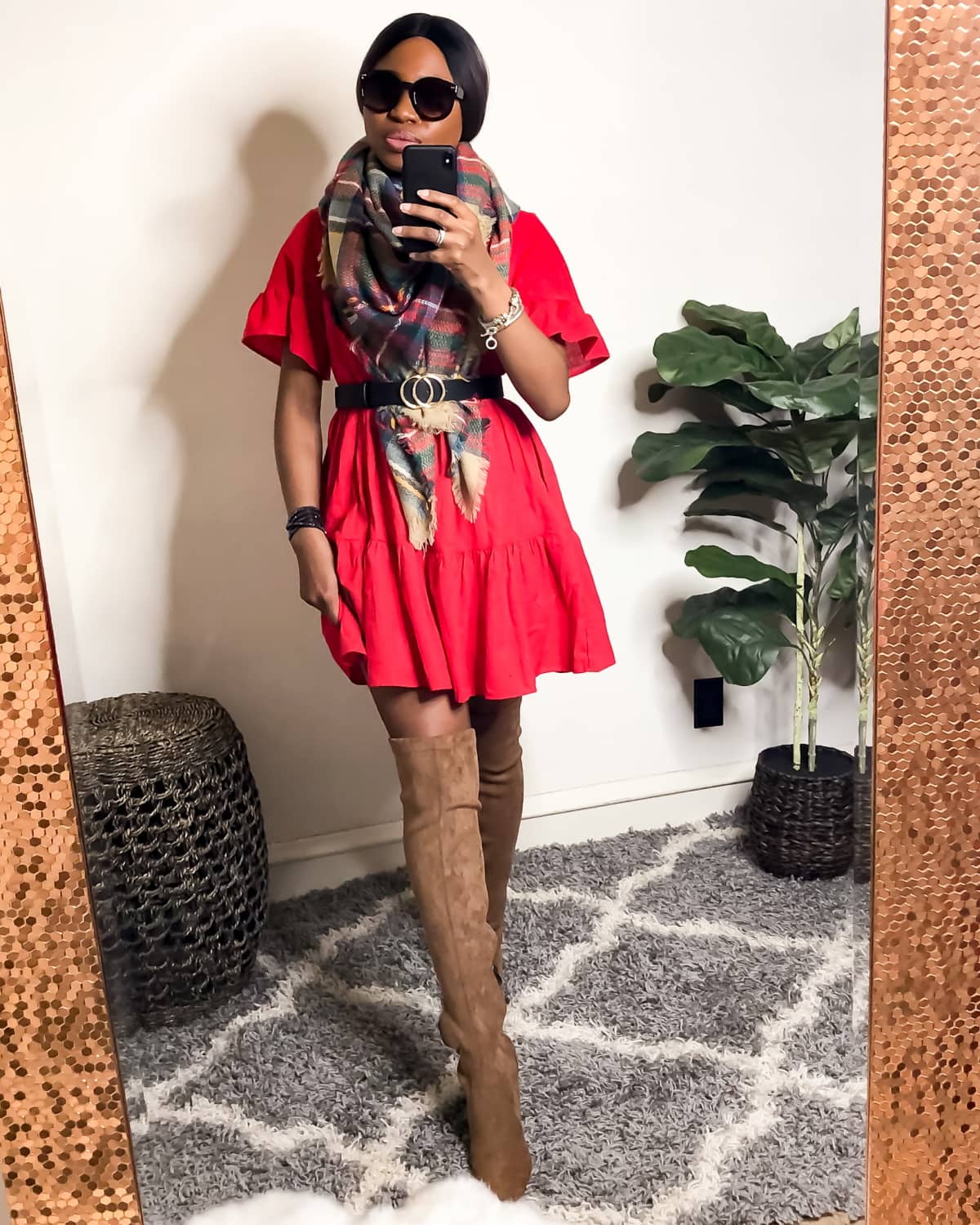Scarf for red dress deals