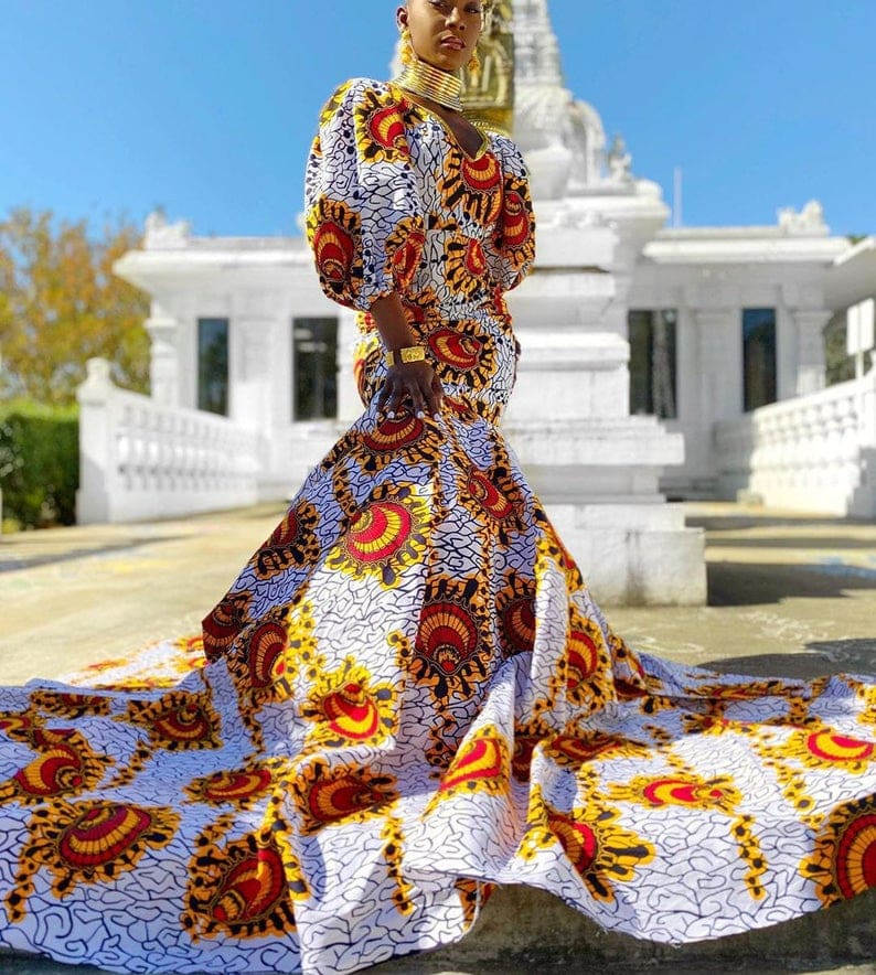 A royal showstopper African style dress