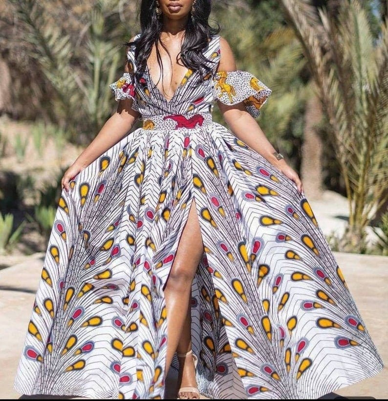 A flowing African maxi dress to try