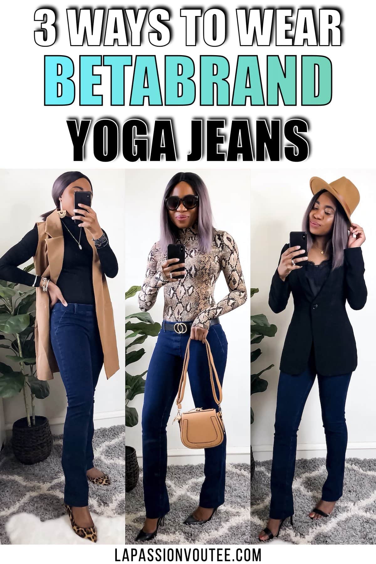 3 Ways to Wear Betabrand Yoga Jeans