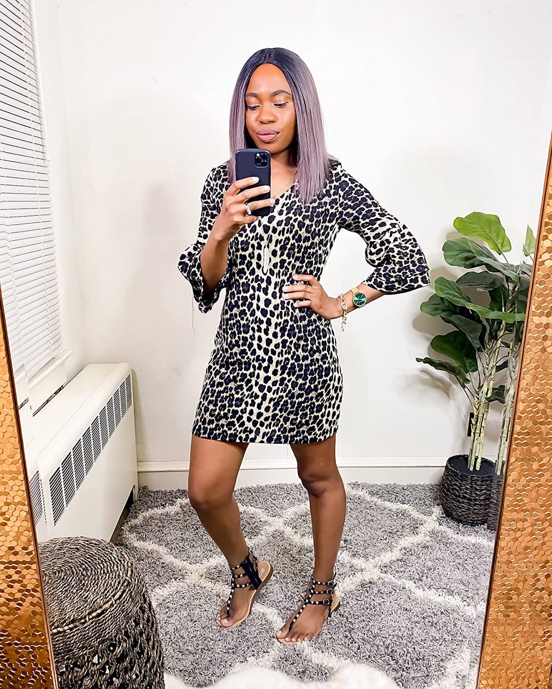 A bestseller leopard print short dress from Amazon dress haul collection