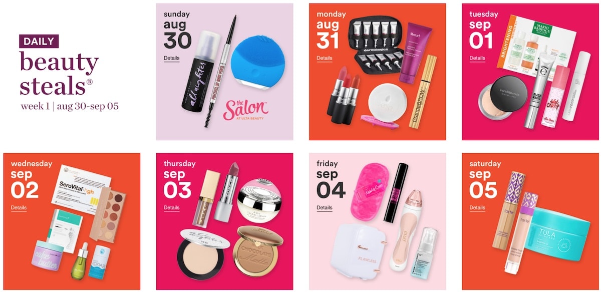 Ulta' 21-day beauty sale starts now featuring massive discount on select brands up to 50% off for one day only. This twice a year sale is everything you need to stuck up on beauty steals and hot buys. Here are our top recommendations.