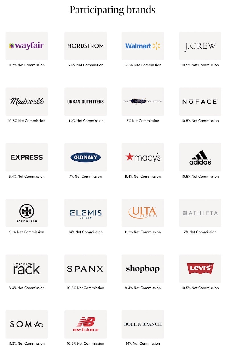 2022 LTK Cyber Week Sale Participating Brands