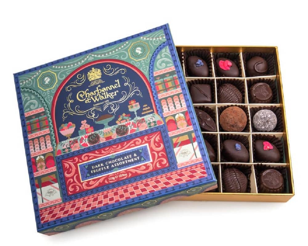 DARK CHOCOLATE & TRUFFLE ASSORTMENT GIFT BOX - From entertaining set and unique blankets to the ultimate beauty must-have and self-emptying vacuum, here are 21+ thoughtful Christmas gift ideas for adult children.