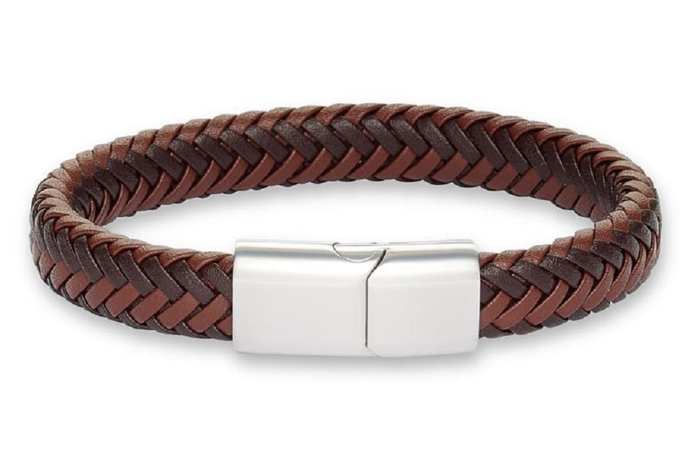 MEN'S WOVEN LEATHER BRACELET BY NORDSTORM 