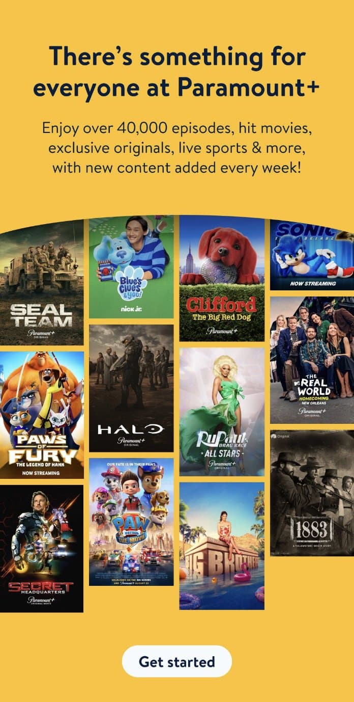 Stream movies with Walmart+ and Paramount+ for free